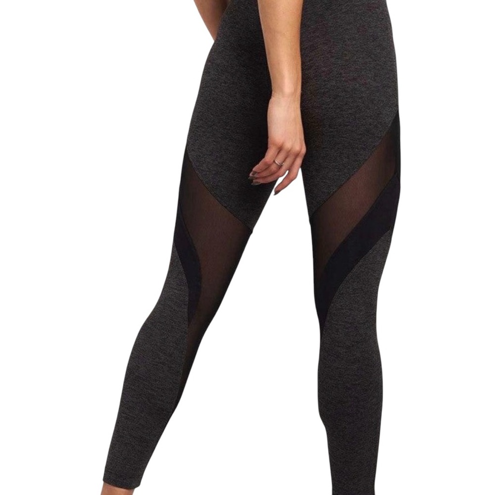 Koral Frame Women’s XS High Rise Activewear Legging Grey Black Gym Yoga Pilates